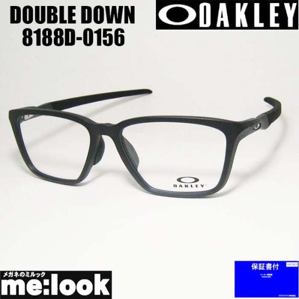 OAKLEY オークリー 眼鏡 メガネ フレーム DOUBLE DOWN ダブルダウン OX8188D-0156 サテンブラック ASIAN FIT 度付可 リビジョン製レンズでお好きなサングラス作成可能 melook_ox8188d-0156