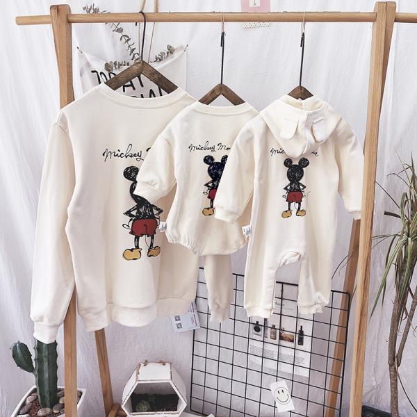 最大70 オフ 秋服 親子ペアルック ベビー ディズニー お揃い ペアルック 長袖 パーカー キッズ 秋冬 親子服 男の子 女の子 カジュアル 暖かい 親子ペア