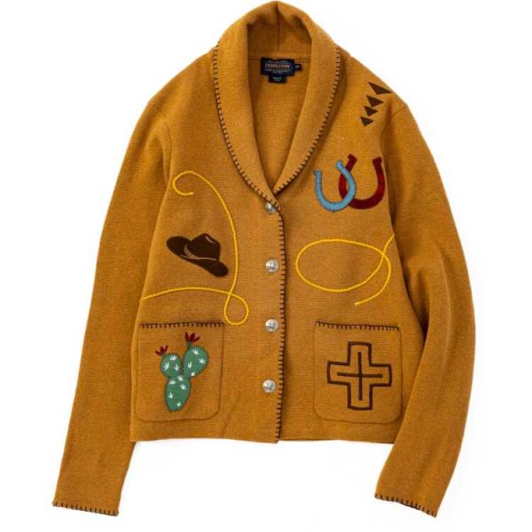【在庫限り】 ペンドルトン スーベニアカーディガン(レディース) BUCKSKIN BROWN 007 #19807271-180 【在庫限り】 SOUVENIR CARDIGAN PENDLETON 爆買