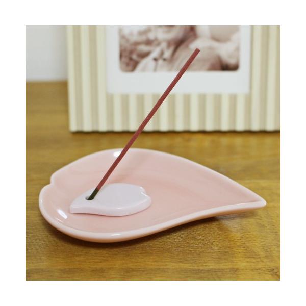 仏具 香立て 花びら さくら ピンク 贈与 香皿 ハート セット
