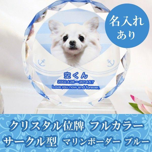 ペット仏具 ペット位牌 サークル型(大) フルカラー マリン ペット仏具 ペット位牌 サークル型(大) フルカラー マリン