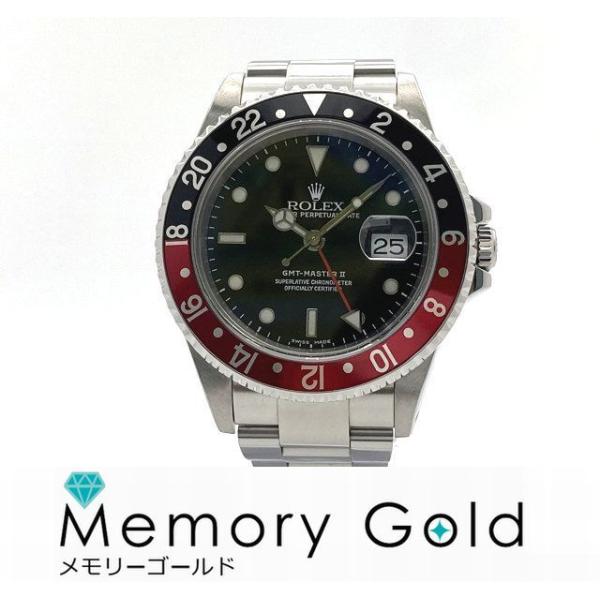 ROLEX 16710 公式保証書 ロレックス GMTマスター2 16710 U番 黒黒ベゼル 国際保証書有