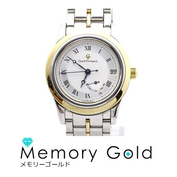 最終美品ジラールペルゴGP90 ゴールドベゼル 自動巻き腕時計 ギャラ