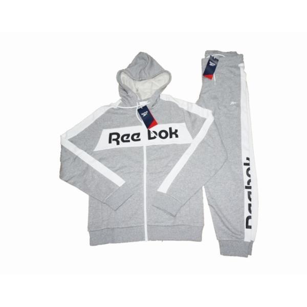 リーボック Reebok パーカー ジョガー パンツ セットアップ グレー