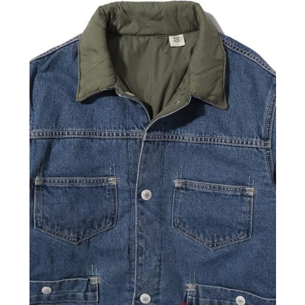 Levi's Redデニムジャケット Lサイズ Levi´s RED 袖レザー デニムジャケット リーバイスレッド Lサイズ