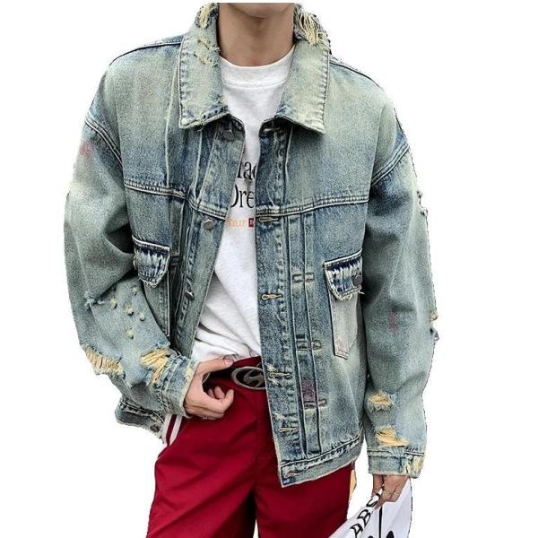 Levi's（リーバイス） メンズ デニムジャケット ダメージ加工