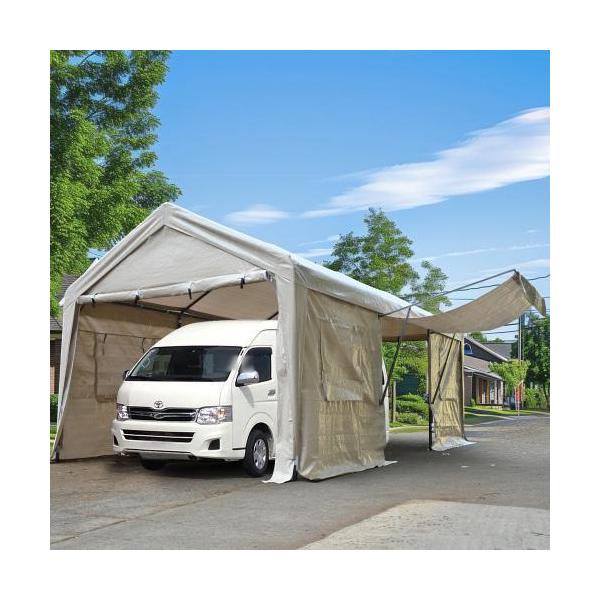 BTM テント カーポート 車庫テント ガレージ UPF50 UVカット 防雨 お祭り 倉庫 3.6×5.9×2.9m 軽自動車用 UPF50+ UVカット&防雨】テント 車庫テント ガレージテント 車庫 お祭り 倉庫 奥 BTM テント車庫テント ガレージテント 3×6m UV カーポート  軽自動車用 大型 車 駐車 ...