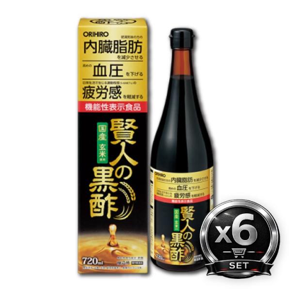 賢人の黒酢 オリヒロ ORIHIRO 機能性表示食品 6個セット ダイエット 血圧を下げる 内臓脂肪を減らす 疲労回復 国産 無添加 健康維持