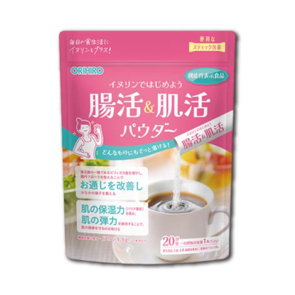 腸活と肌活をサポートする「腸活＆肌活パウダー（イヌリン）」は、便通改善と肌の保湿力向上に役立つ機能性表示食品です。イヌリンが腸内フローラを整え、善玉菌のビフィズス菌を増加させることで、スムーズなお通じをサポートします。また、肌の保湿力を高め...