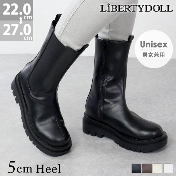 LibertyDoll ブーツ レディース 厚底 ミドルブーツ メンズ ユニ LibertyDoll ブーツ レディース 厚底 ミドルブーツ メンズ ユニ