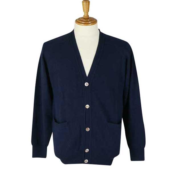 ファッズ カシミヤ100％ カーディガン 紺 : MENS SHOP トミー 