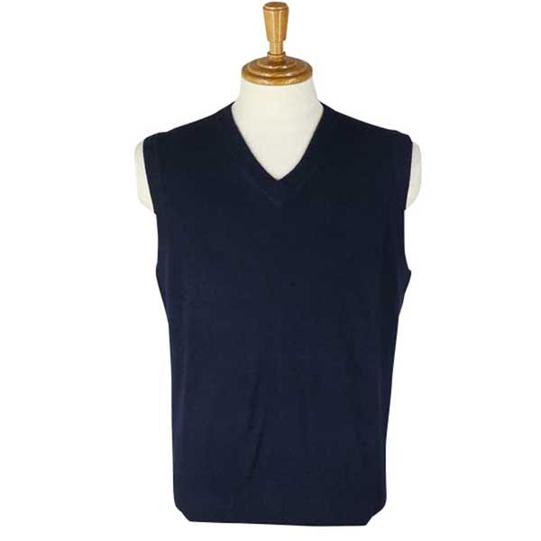ファッズ カシミヤ100％ Vネックベスト 紺 : MENS SHOP トミー 