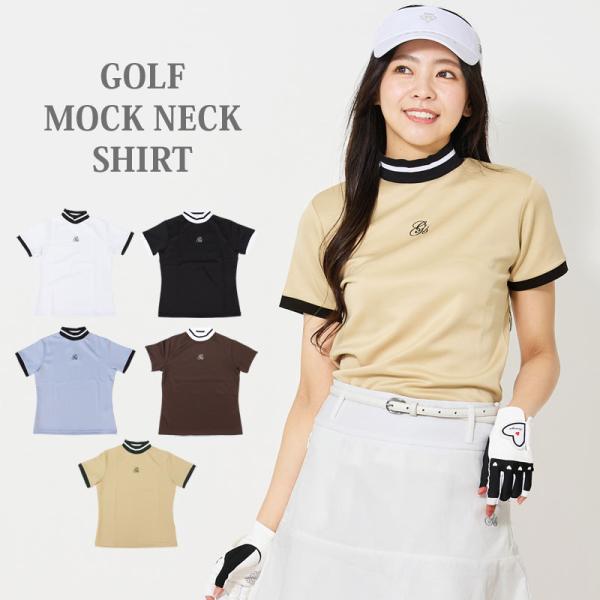 ゴルフウェア レディース モックネック gs GOLF ポロシャツ ハイネック