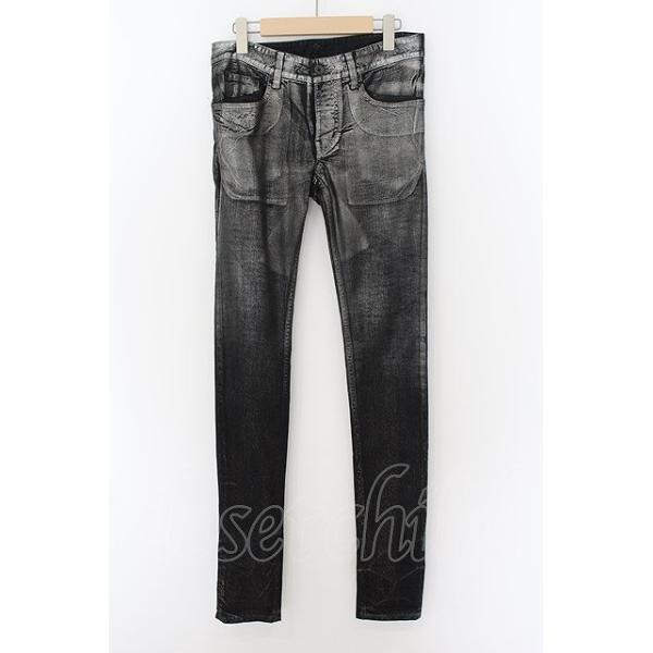 LGB / ST103 シルバーコーティングパイソンスキニーパンツ 25 ブラック