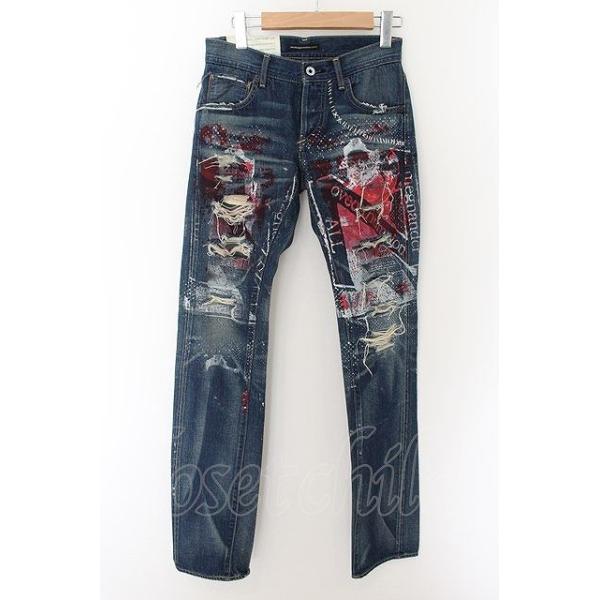 OVERDESIGN  スキニー ダメージ オーバーデザイン デニム パンツ OVERDESIGN / creation premium パンキッシュカスタムダメージ
