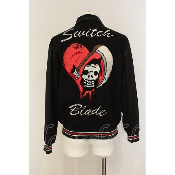 SWITCHBLADE / HEART SKULL ブルゾンジャケット S ブラック O-25-01-17-026-SW-ja-YM-ZT062