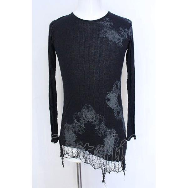 Kmrii Magnolia Tシャツ サイズ2 KMRii / MAGNOLIA DAMAGE カットソー 2 ブラック O-25-05-31-049-KM-to