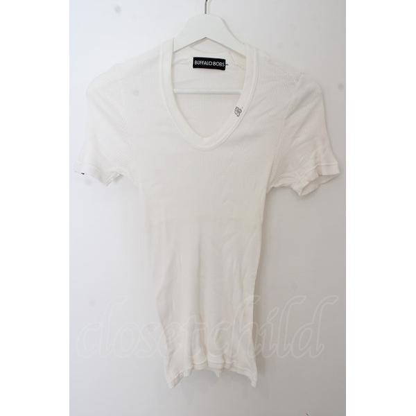 BUFFALO BOBS Tシャツ.ビッグバインダーテレコ /ホワイト（微かにピンク系/2 O-23-08-19-049-BU-ts-YM-ZT100