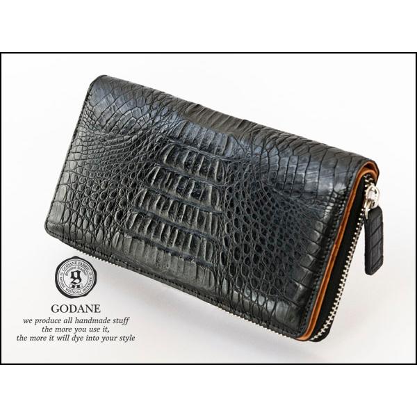 財布 メンズ 長財布 本革 レザー レディース カイマン ワニ革  