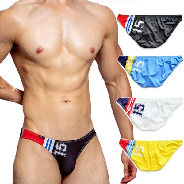 SALE 20%OFF メンズビキニパンツ ローライズ スポーティ ナンバリング ビキニ 男性用 D.M. (男性下着dm3059)