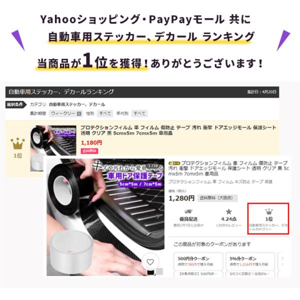 プロテクションフィルム 車 フィルム 傷防止 テープ 汚れ 衝撃 ドアエッジモール 保護シート 透明 クリア 黒 5cmx5m 7cmx5m 車用品 Buyee Buyee Japanese Proxy Service Buy From Japan Bot Online