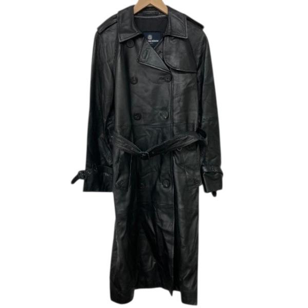 アクアスキュータム/ラムレザー/トレンチコート/ロングコート/羊革
