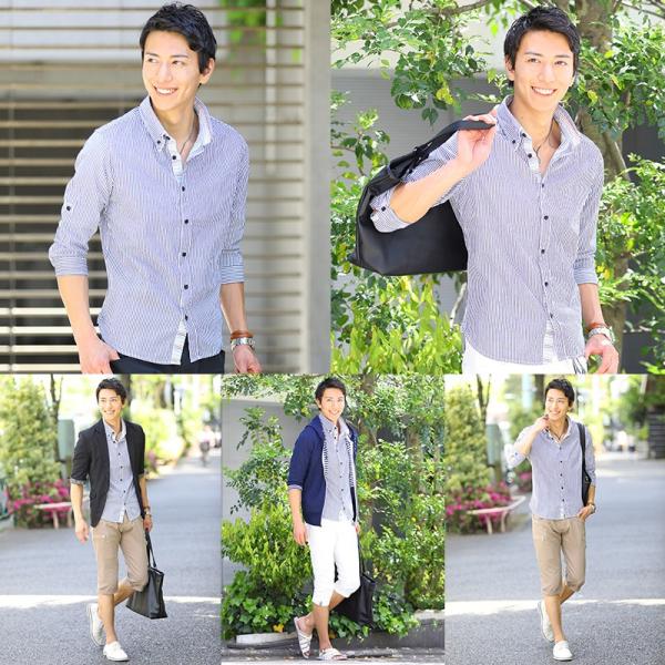 シャツ メンズ ７分袖 ストライプシャツ モテ おしゃれ かっこいい 30代 40代 50代 Menz Style メンズスタイル Buyee Buyee 日本の通販商品 オークションの代理入札 代理購入