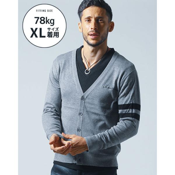 美品　ヴァンヂャケット　メンズ　カーディガン　エンブレム　ネイビー　サイズM i-img1200x1200-