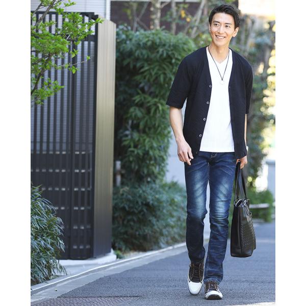 カーディガン メンズ セット コーデ黒カーディガン 白tシャツ パンツの3点コーデセット 239 100 3tenset 239 Menz Style 通販 Yahoo ショッピング
