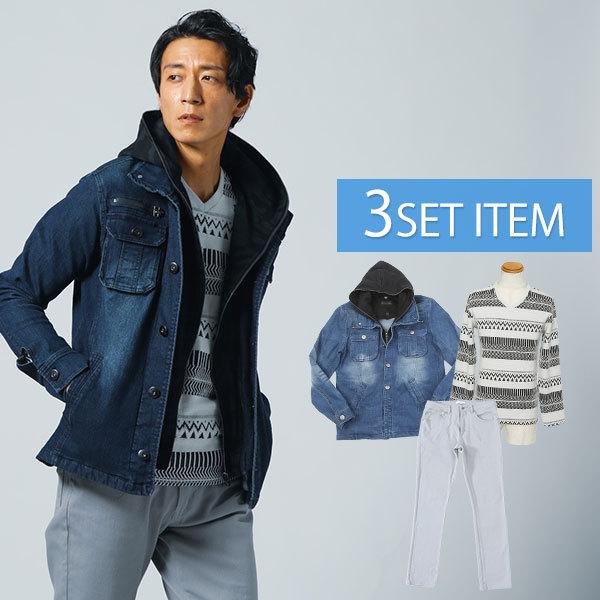 ジャケット メンズ アウター デニムジャケット カットソー 長袖 トップス ストレッチ パンツ ストレッチ 春 秋 服 30代 40代 50代 メンズスタイル Menz Style 100 Smartset 010 Menz Style 通販 Yahoo ショッピング