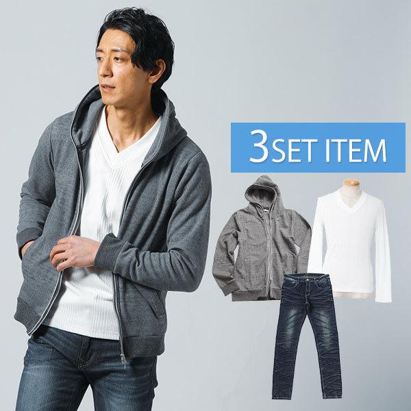 パーカー メンズ アウター カットソー 長袖 トップス ストレッチ