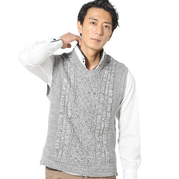 ニットベスト メンズ ベスト ニット Vネック おしゃれ 20代 30代 40代