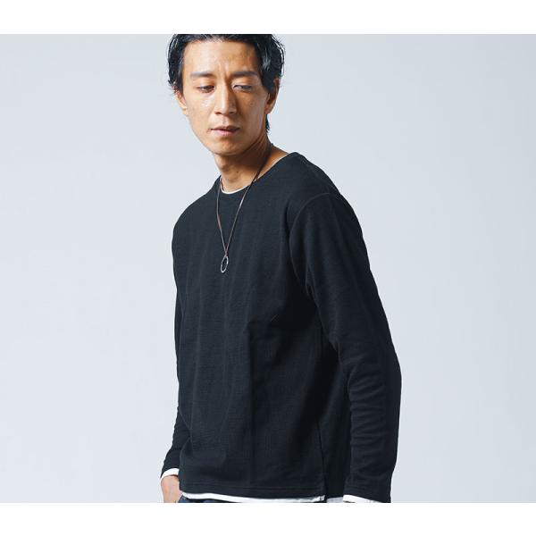 tシャツ レイヤーカットソー レディース メンズ LIL VENDARS tシャツ 「接触冷感」スラブ天竺ヘンリーネック
