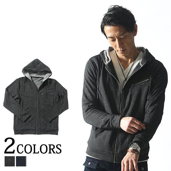 パーカー メンズ アウター トップス ライトアウター ジップアップ ワッフル素材 長袖 春 秋 服 30代 40代 50代 171 c Menz Style 通販 Yahoo ショッピング