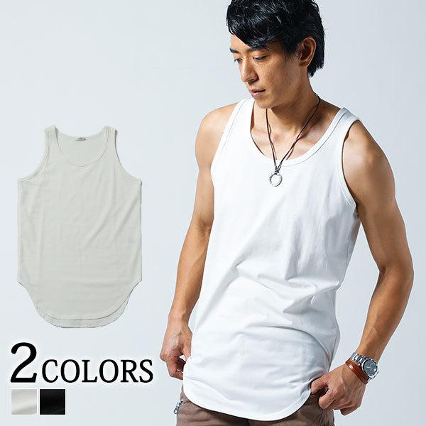 タンクトップ メンズ ロング丈 接触冷感 レイヤード 重ね着 インナー コットン 夏 服 代 30代 40代 50代 61 Menz Style 通販 Yahoo ショッピング