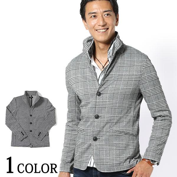スタンドカラージャケット メンズ アウター ジャケット 長袖 グレンチェック 71 Menz Style 通販 Yahoo ショッピング