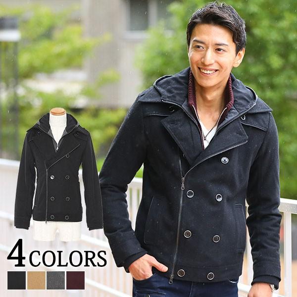 Pコート メンズ 40代 50代 冬 秋 服 コート シングル アウター Pコート メンズ 40代 50代 冬 秋 服 コート シングル アウター