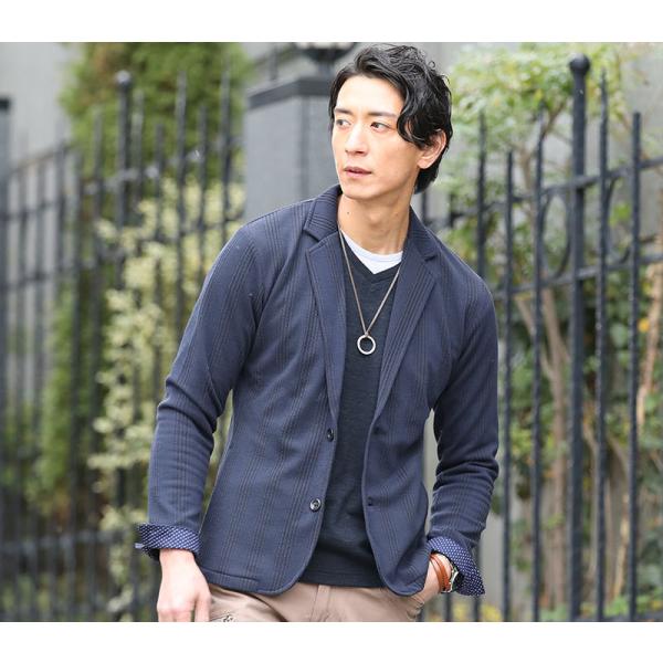 テーラードジャケット メンズ ジャケット 長袖 ストライプ