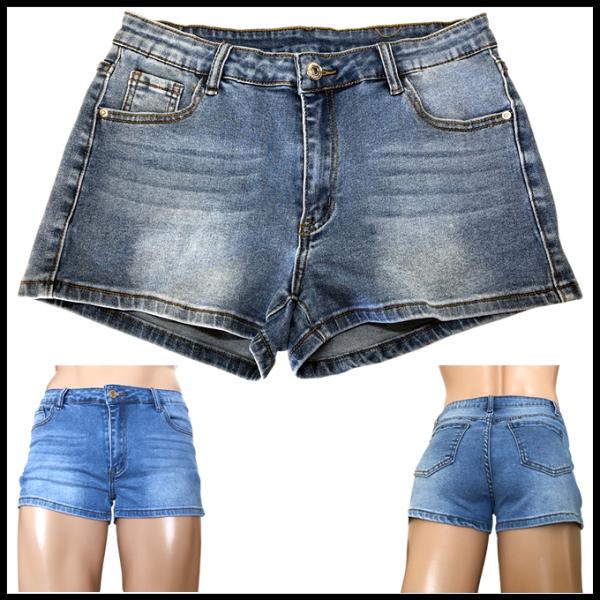 ホットパンツ スタンダード ハイストレッチデニム ミディアムウォッシュ　hot pants　hp1005