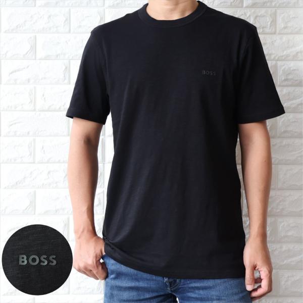 【並行輸入品】ボス BOSS Tシャツ メンズ ブラック ブランドミニロゴ ちびロゴ 50508243 001