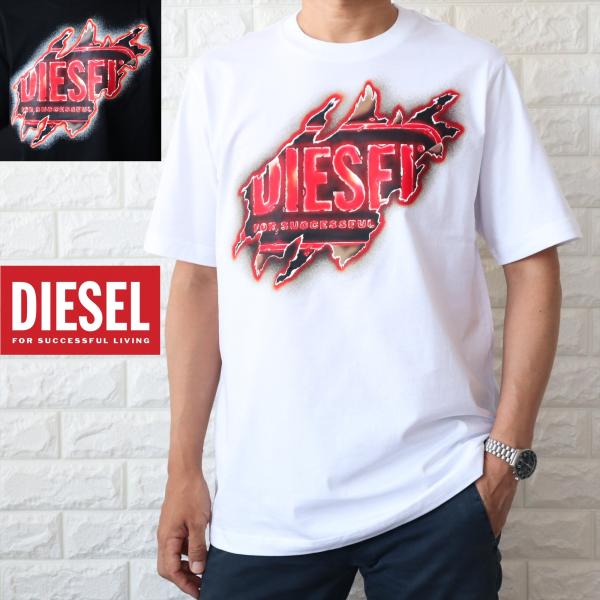 DIESEL ディーゼル Tシャツ メンズ 半袖 ブランドロゴT 大きい DIESEL ディーゼル Tシャツ メンズ 半袖 ブランドロゴT 大きい