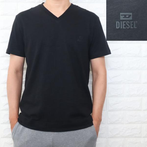 Disel Tシャツ DIESEL ディーゼル ワッペンロゴ刺繍 クルーネック 半袖 Tシャツ