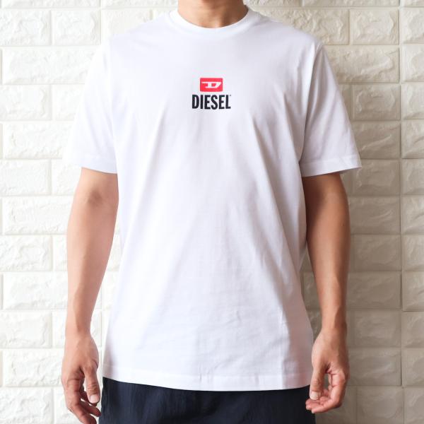 3250【白大きめXLサイズ】ディーゼル　Tシャツ DIESEL ディーゼル Tシャツ メンズ T DIEGER G10 XLサイズ