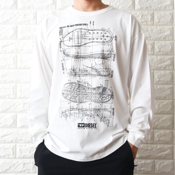 DIESEL 【並行輸入品】ディーゼル ロンT 長袖 Tシャツ メンズ ロゴ