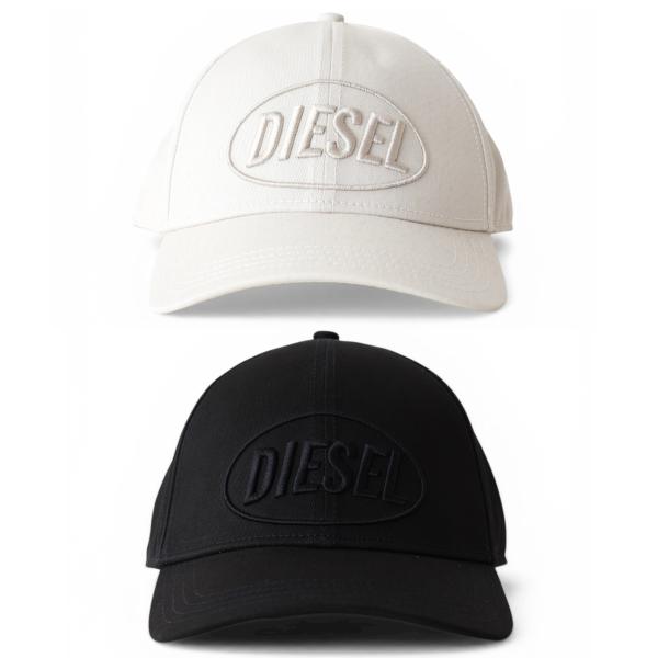 【並行輸入品】ディーゼル キャップ レディース ブラック ライトベージュ DIESEL ロゴ 帽子 立体刺繍 NEW-CAP-D A15586 RJCAR