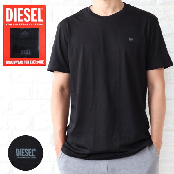 【並行輸入品】ディーゼル Tシャツ メンズ セット 2枚組 ブラック 黒 ディーゼル DIESEL モノトーン シンプル A05427 0LDAS