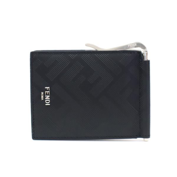 美品 FENDIマネークリップ カードケース ブラック レザー meraviglie_fd001