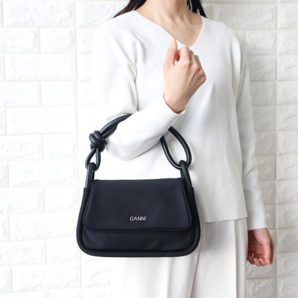 GANNI ブラック ショルダーバッグ Ganni] [ガニー] ショルダーバッグ ブラック BLACK BOW