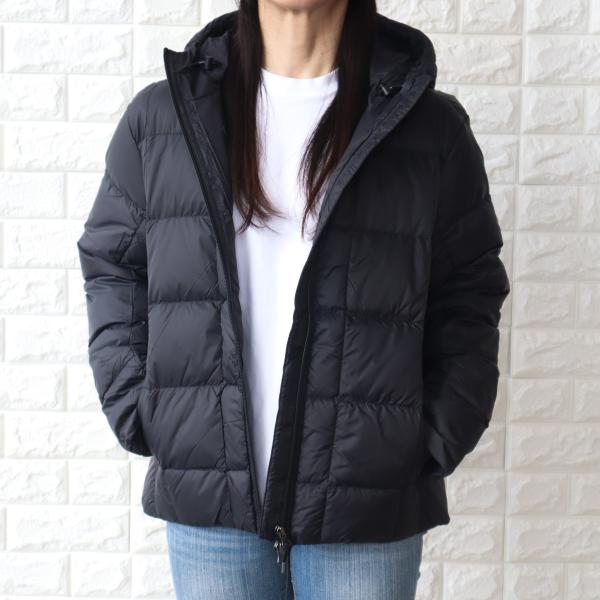 【並行輸入品】ピレネックス ダウンジャケット レディース ブラック 黒 ダウンコート PYRENEX BASSIA HOODED バシア HWY031