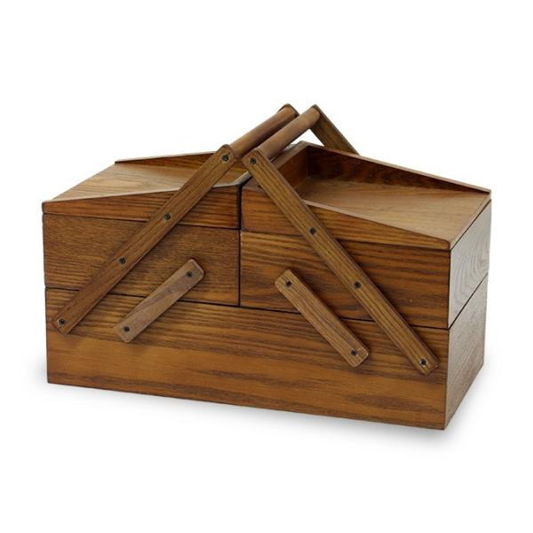 ソーイングボックス 木製 おしゃれ Brun クレエ 裁縫箱 かわいい 北欧 木箱 レトロ アンティーク 道具箱 ツールボックス 手芸用品 Cr Mercadoメルカド かご収納雑貨の店 通販 Yahoo ショッピング